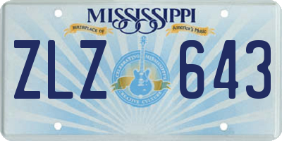 MS license plate ZLZ643