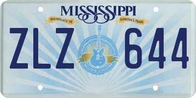 MS license plate ZLZ644