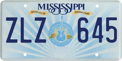 MS license plate ZLZ645