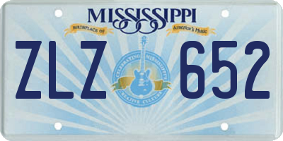 MS license plate ZLZ652