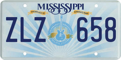 MS license plate ZLZ658
