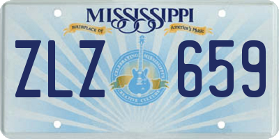 MS license plate ZLZ659