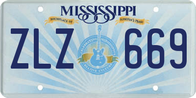 MS license plate ZLZ669