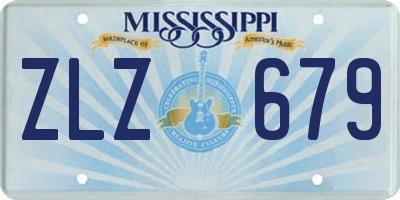 MS license plate ZLZ679