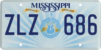 MS license plate ZLZ686
