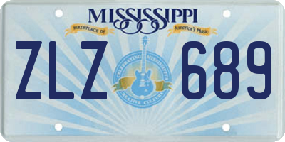 MS license plate ZLZ689