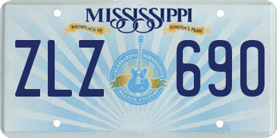 MS license plate ZLZ690