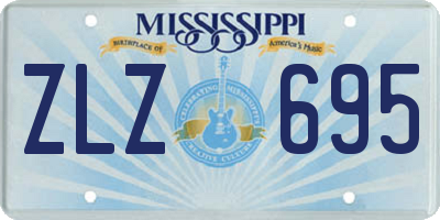 MS license plate ZLZ695