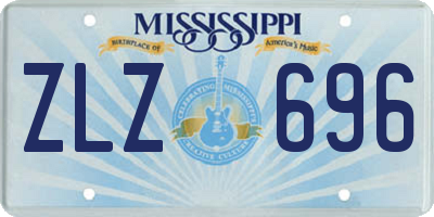 MS license plate ZLZ696