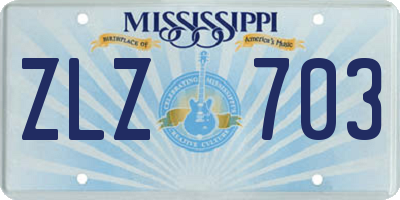 MS license plate ZLZ703