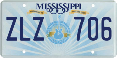 MS license plate ZLZ706