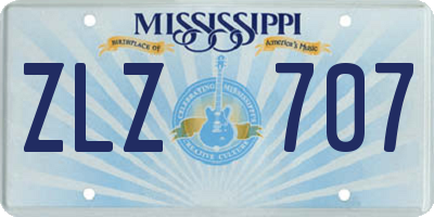 MS license plate ZLZ707