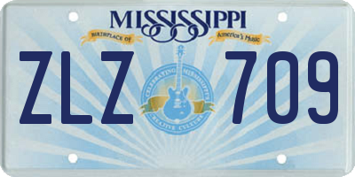 MS license plate ZLZ709