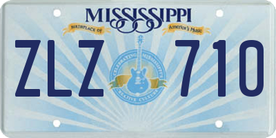 MS license plate ZLZ710