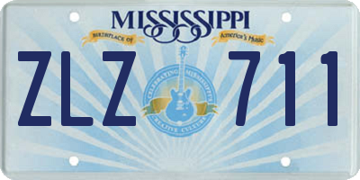 MS license plate ZLZ711