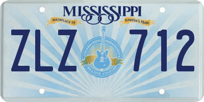 MS license plate ZLZ712