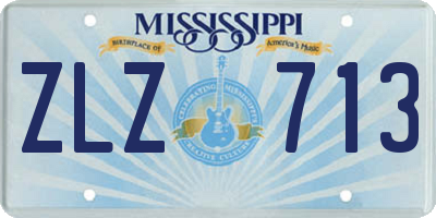 MS license plate ZLZ713