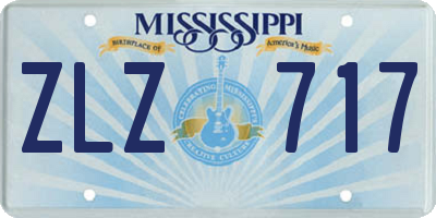 MS license plate ZLZ717
