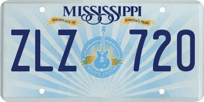 MS license plate ZLZ720