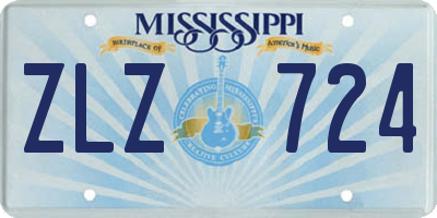 MS license plate ZLZ724