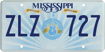 MS license plate ZLZ727