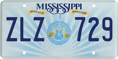 MS license plate ZLZ729