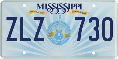 MS license plate ZLZ730