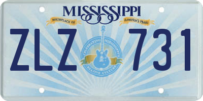 MS license plate ZLZ731