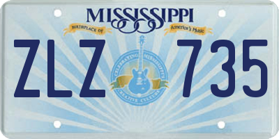 MS license plate ZLZ735