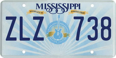 MS license plate ZLZ738