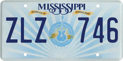 MS license plate ZLZ746