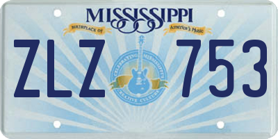 MS license plate ZLZ753