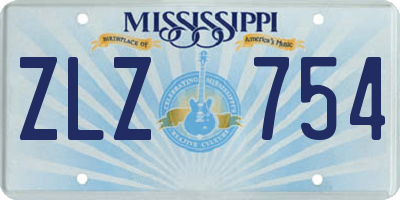 MS license plate ZLZ754