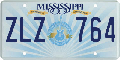 MS license plate ZLZ764