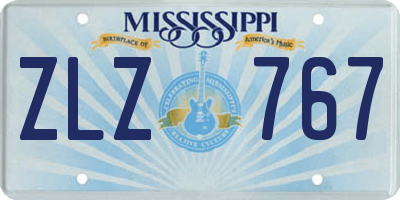 MS license plate ZLZ767