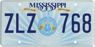 MS license plate ZLZ768