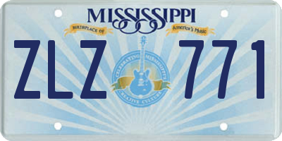 MS license plate ZLZ771