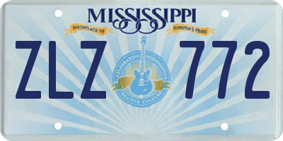 MS license plate ZLZ772