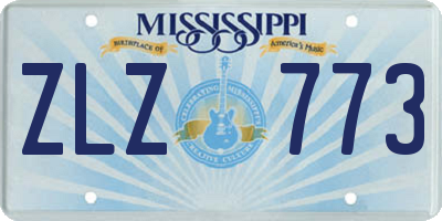 MS license plate ZLZ773