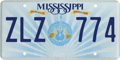 MS license plate ZLZ774