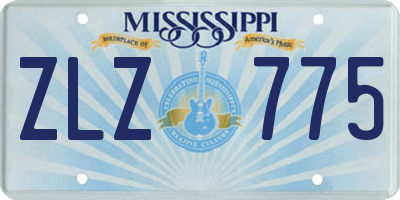 MS license plate ZLZ775