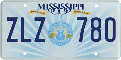 MS license plate ZLZ780