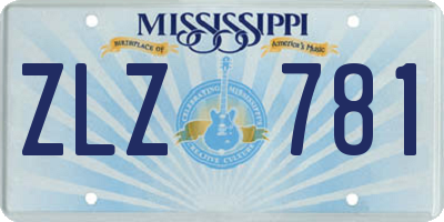 MS license plate ZLZ781