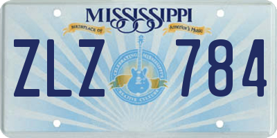 MS license plate ZLZ784