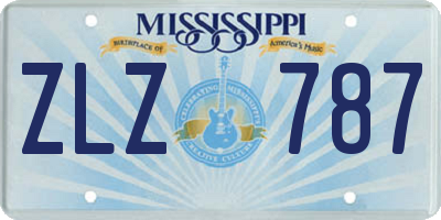MS license plate ZLZ787