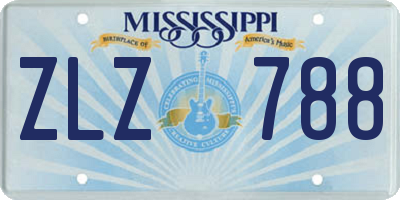 MS license plate ZLZ788