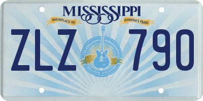 MS license plate ZLZ790