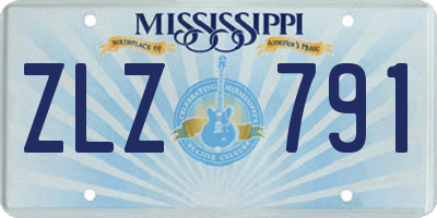 MS license plate ZLZ791
