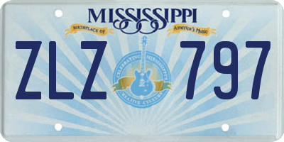 MS license plate ZLZ797