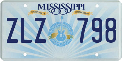 MS license plate ZLZ798